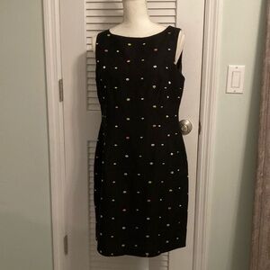 Black Linen Sleeveless Sheath Dress